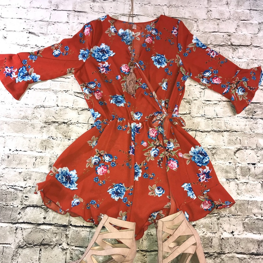 Beautiful Bright Orange Romper!